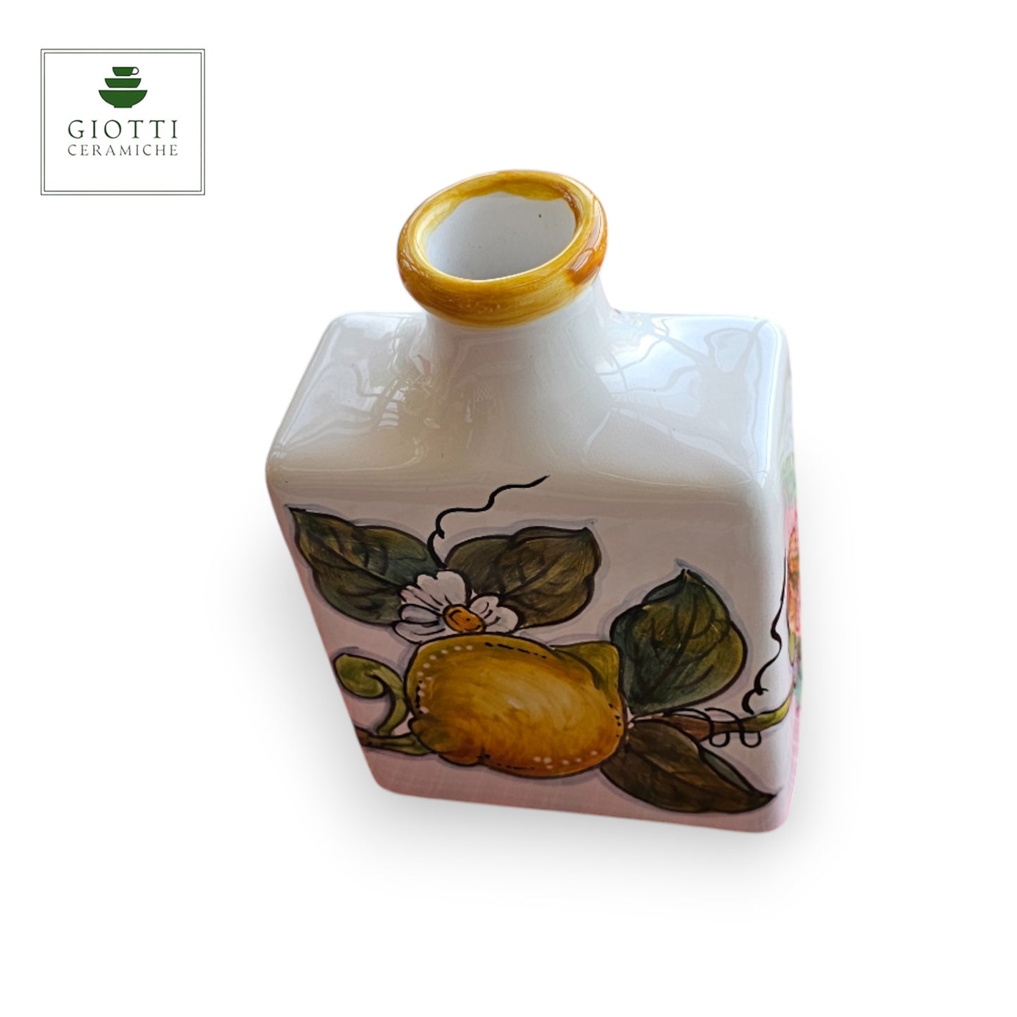 Lemon White Hand-Painted  Ceramic Bottle Fragrance Diffuser