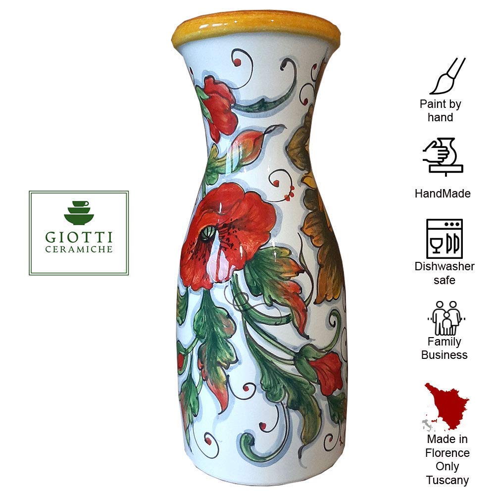 SunFlower and Poppies Wine Jug 1 liter