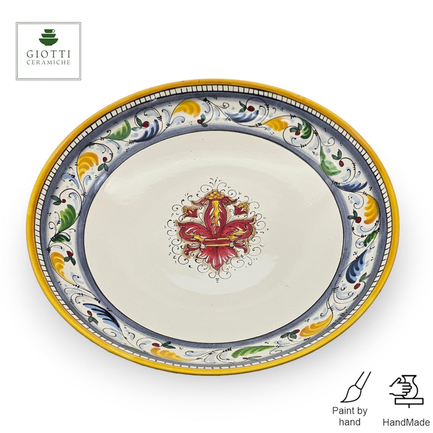 Giglio Rosso Salad Bowl Big Low 35cm