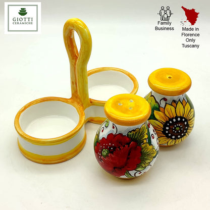 SunFlower and Poppies Salt and Pepper shakers