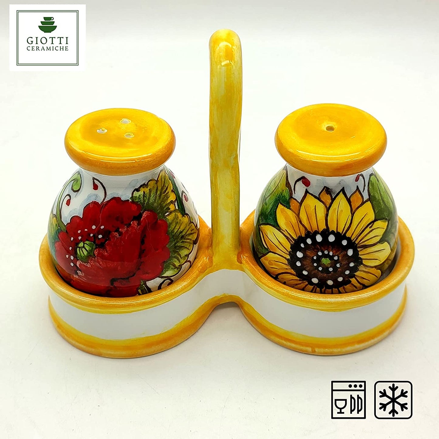 SunFlower and Poppies Salt and Pepper shakers