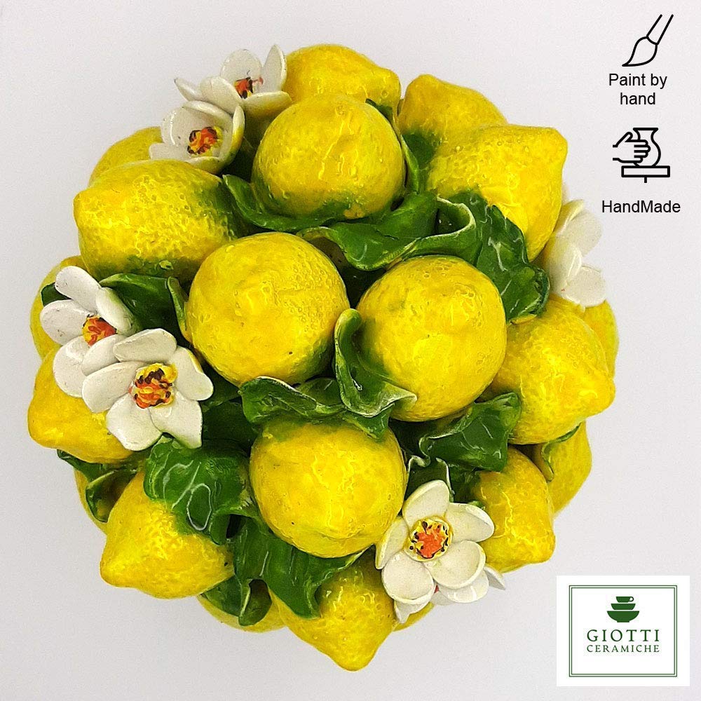 Lemons and Flowers CenterPiece - 9 inches