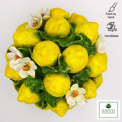 Lemons and Flowers CenterPiece - 9 inches