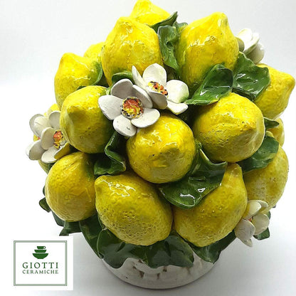 Lemons and Flowers CenterPiece - 9 inches
