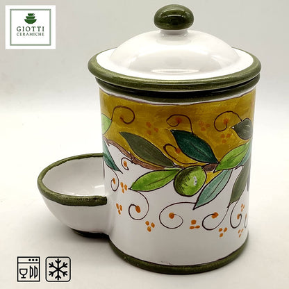 Olive Green Layer Salt Keeper