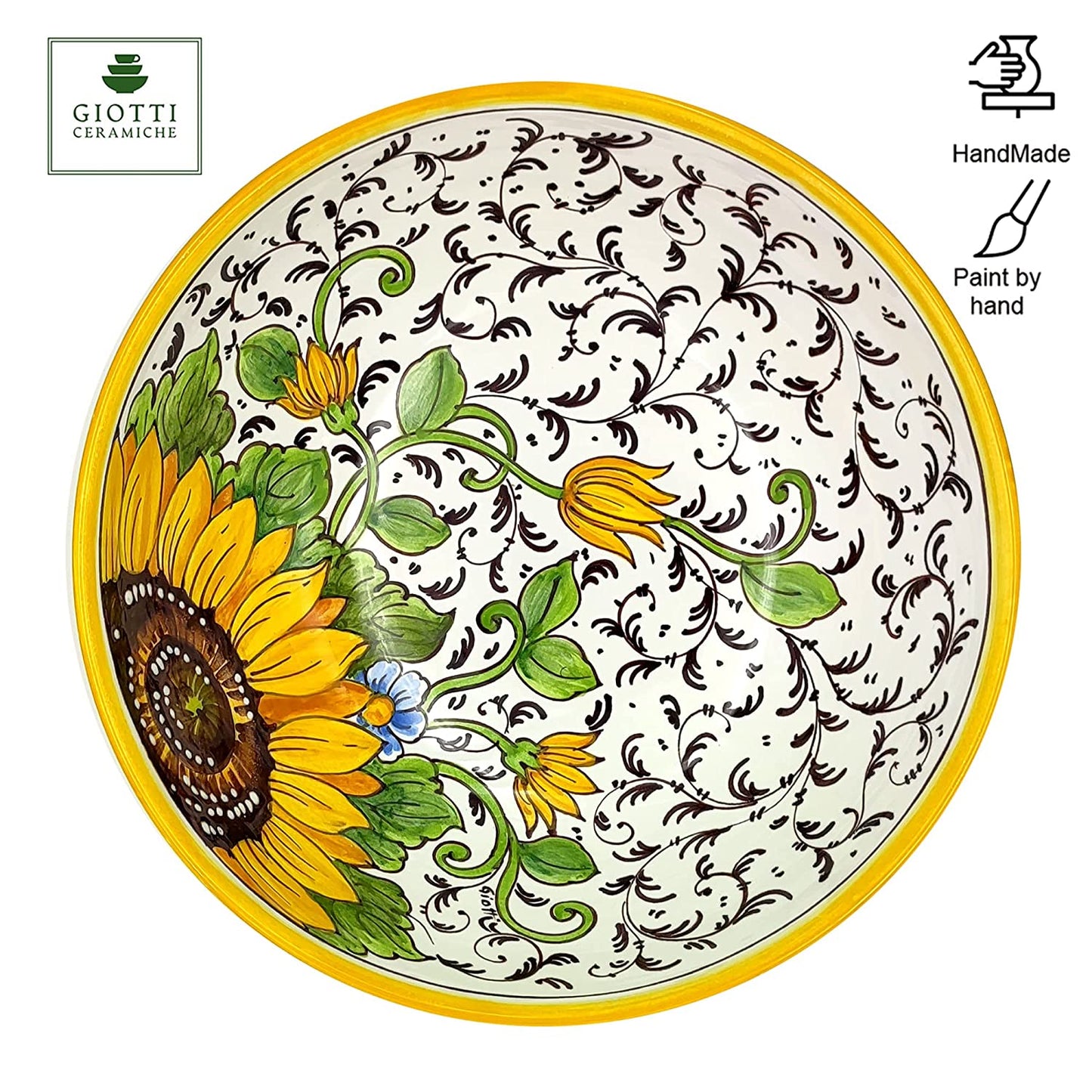SunFlowers and Sparkle Salad Bowl