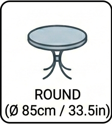 85cm Round