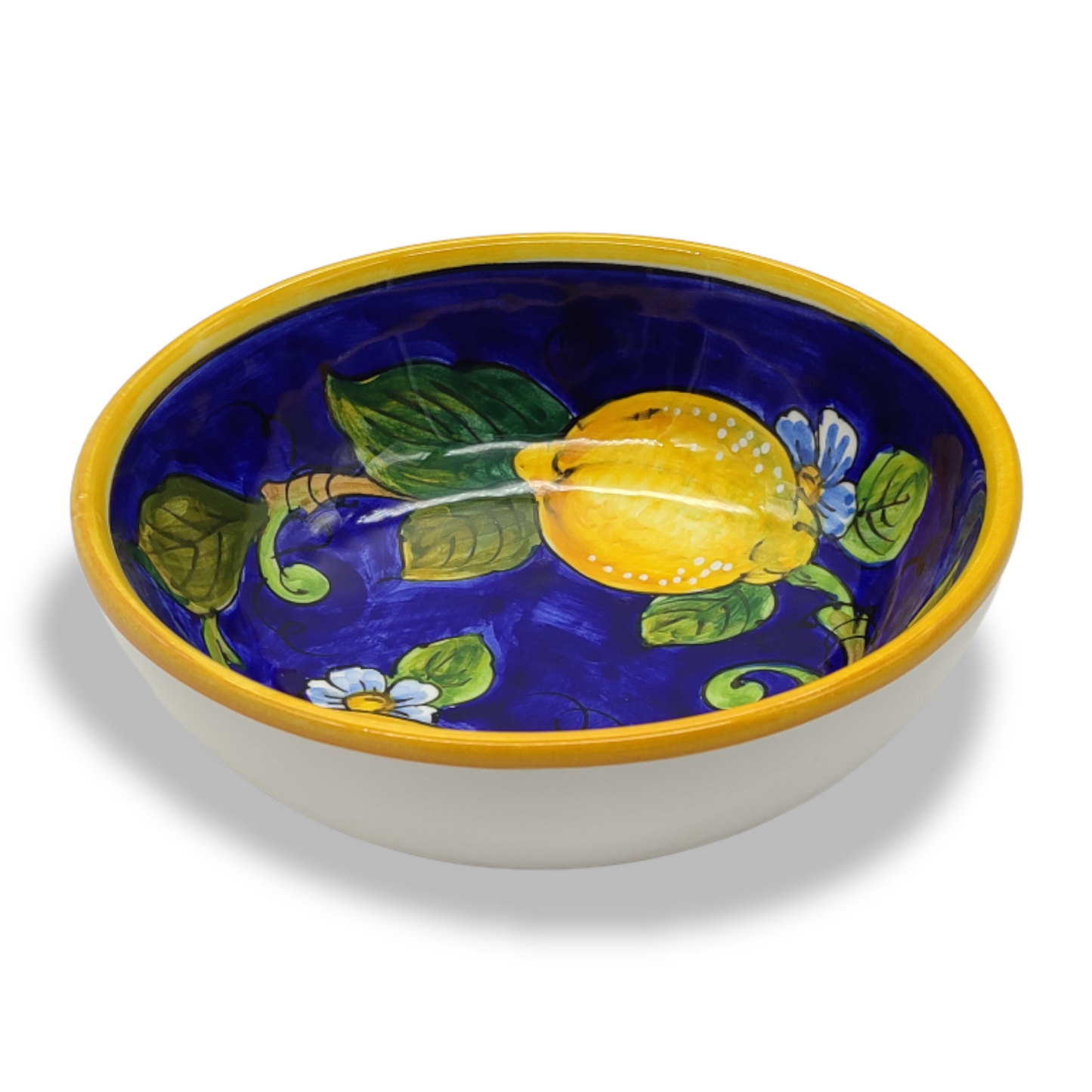 Lemons on Blue Small Cereal Bowl