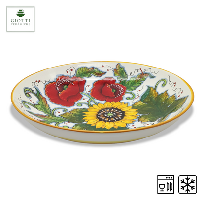 Girasoli e Papaveri ø 35cm Low Salad Bowl