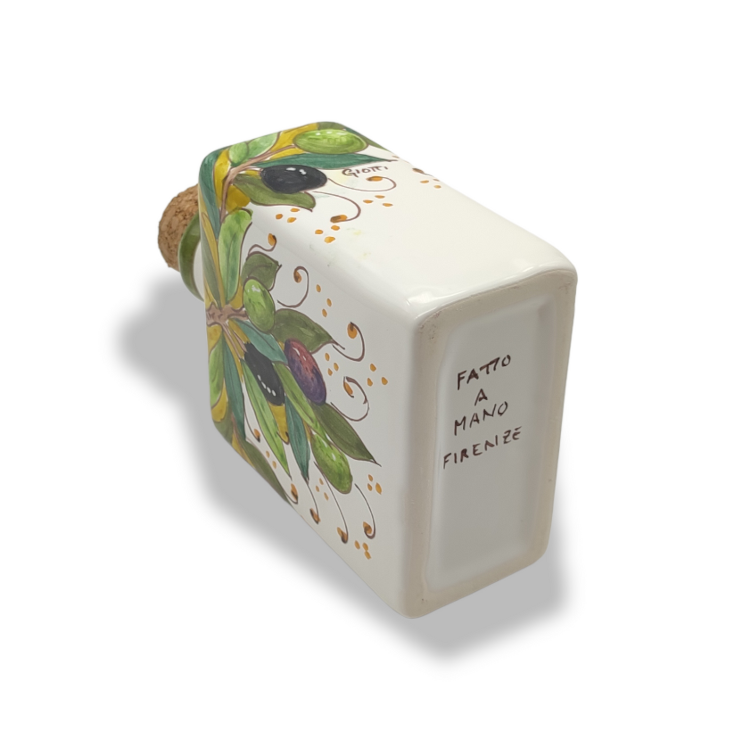 Torre Olive Green Layer Hand-Painted  Ceramic Bottle Fragrance Diffuser