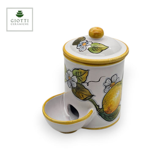 White Lemon Salt Keeper Holder