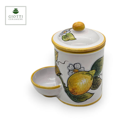 White Lemon Salt Keeper Holder