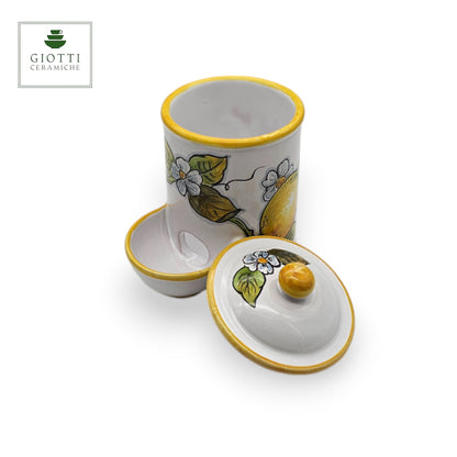 White Lemon Salt Keeper Holder