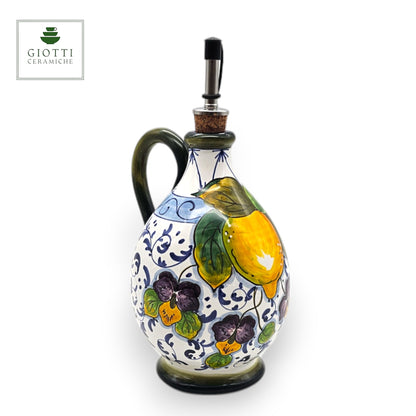 Elba Lemon Blue Curls Oil Bottle with handle