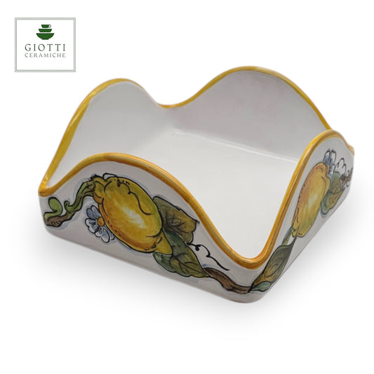 Lemon White Hand-Painted  Premium Paper Napkins