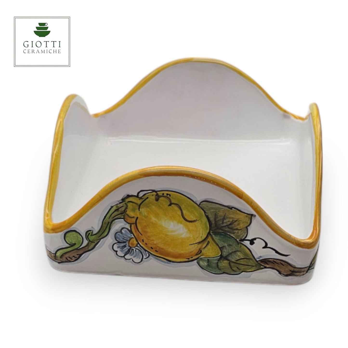 Lemon White Hand-Painted  Premium Paper Napkins