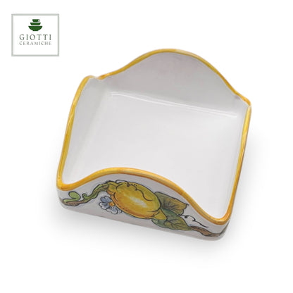 Lemon White Hand-Painted  Premium Paper Napkins