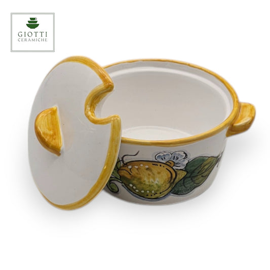 Lemons White sugar bowl