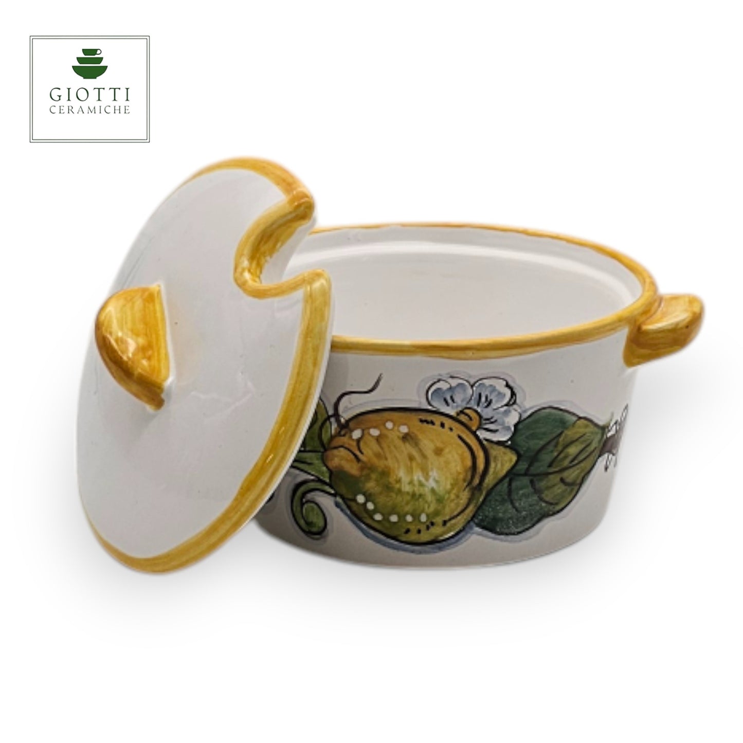 Lemons White sugar bowl