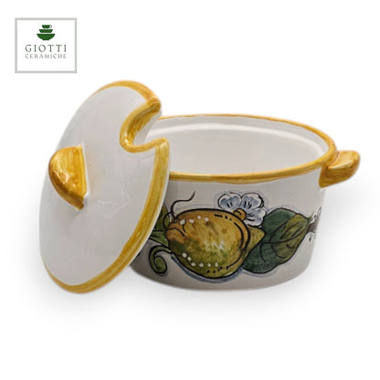Lemons White sugar bowl