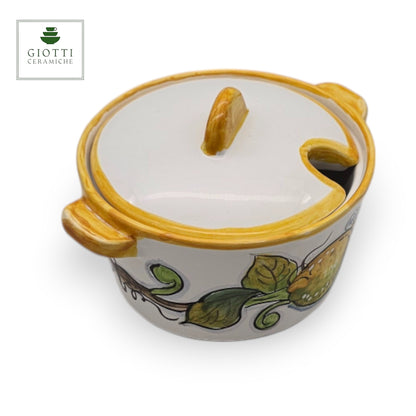 Lemons White sugar bowl