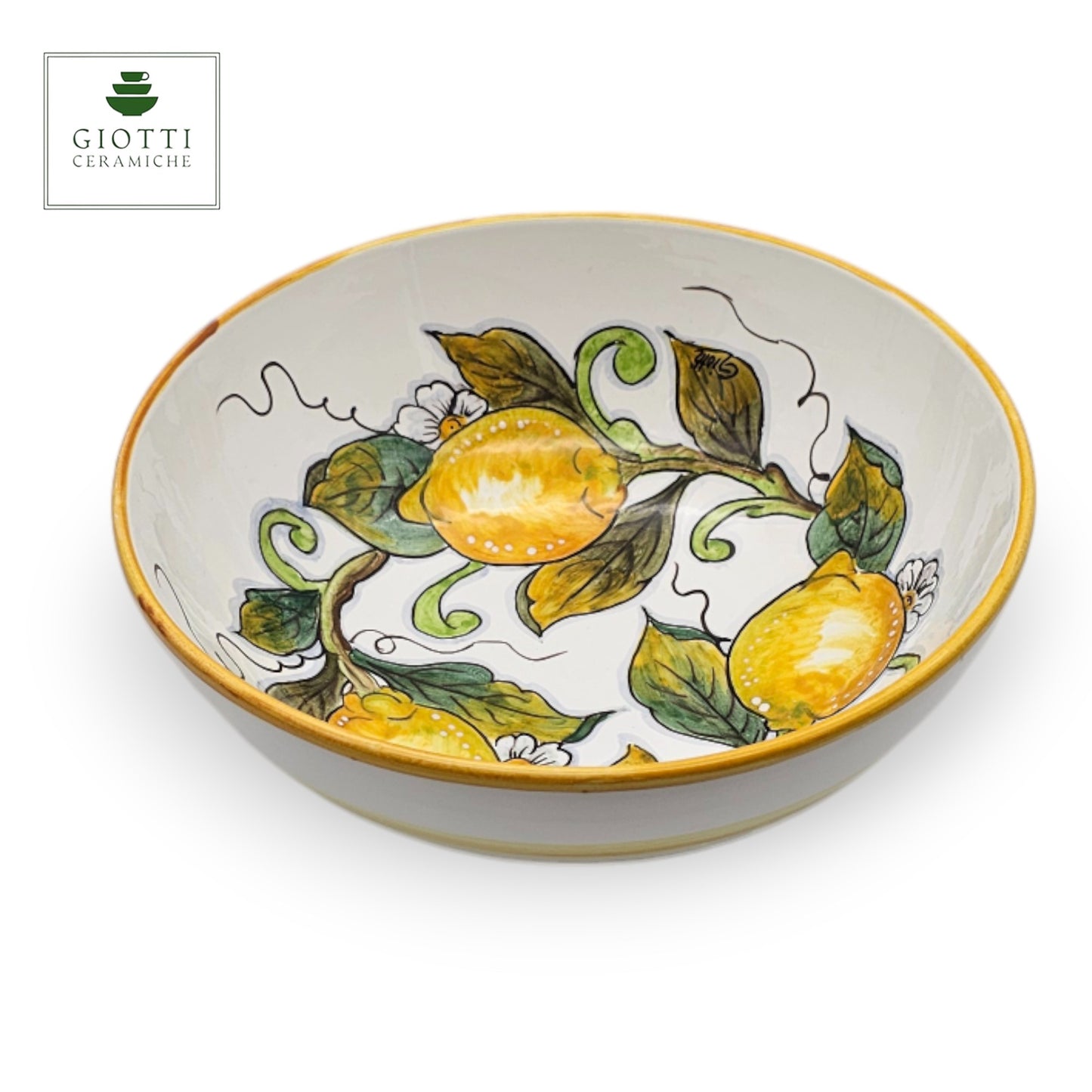 White Lemon Salad Bowl Small 25cm