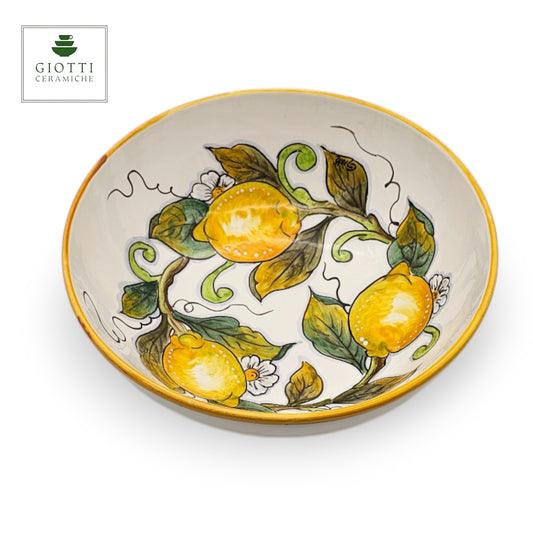 White Lemon Salad Bowl Small 25cm