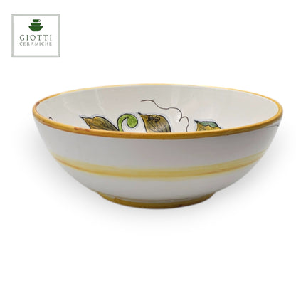 White Lemon Salad Bowl Small 25cm