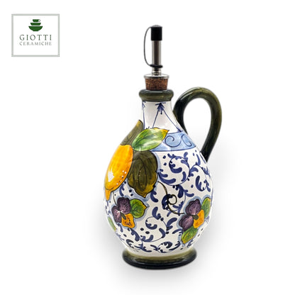 Elba Lemon Blue Curls Oil Bottle with handle