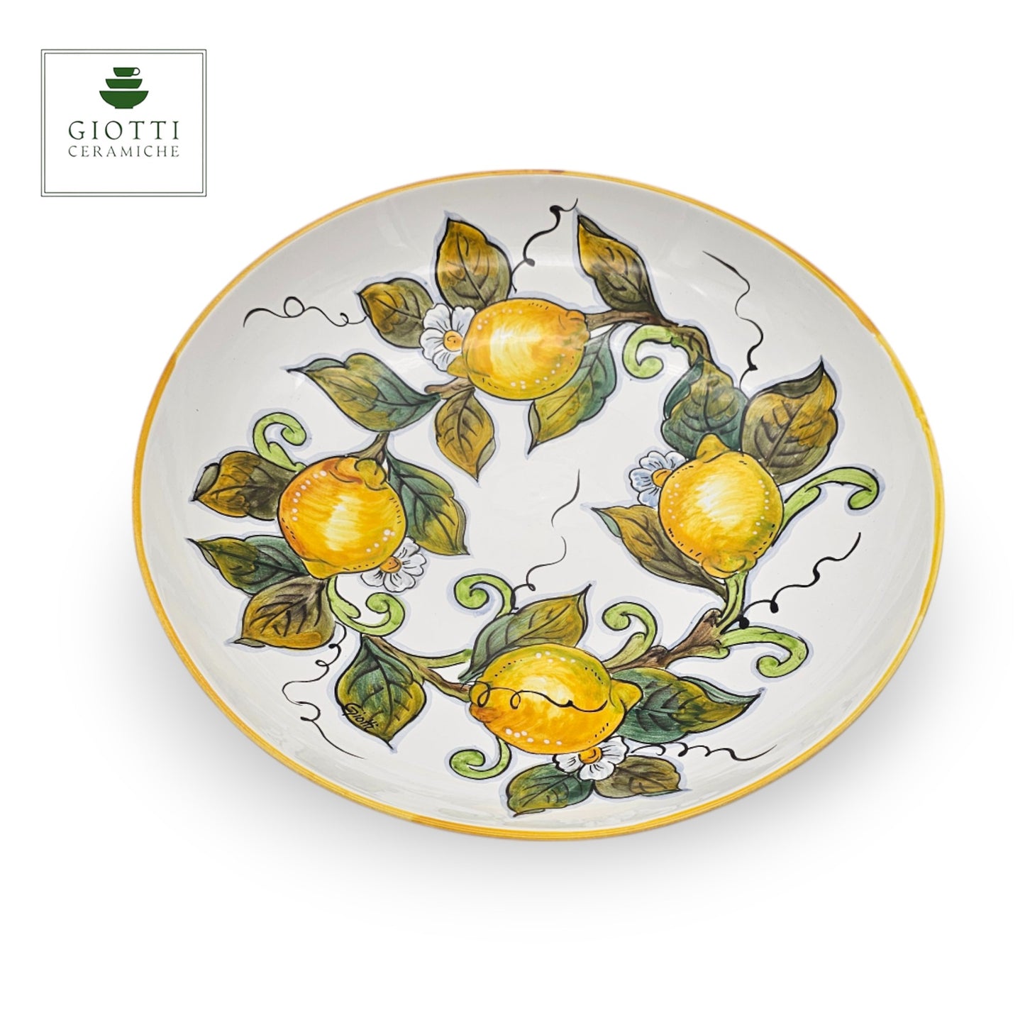 Lemon White ø 35cm Low Salad Bowl