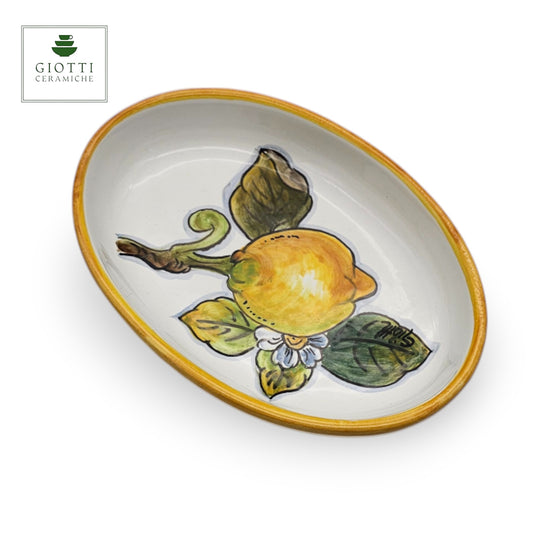 White Lemon Small Oval Serving Bowls - Party Snack