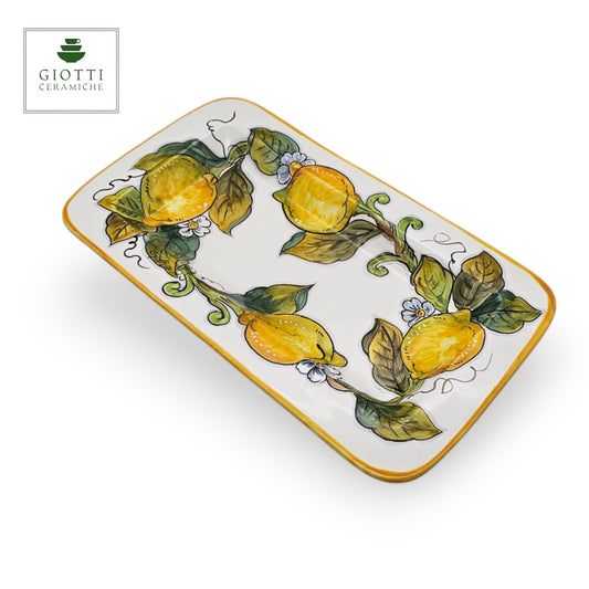 Lemon White Serving Rectangular platter Tray