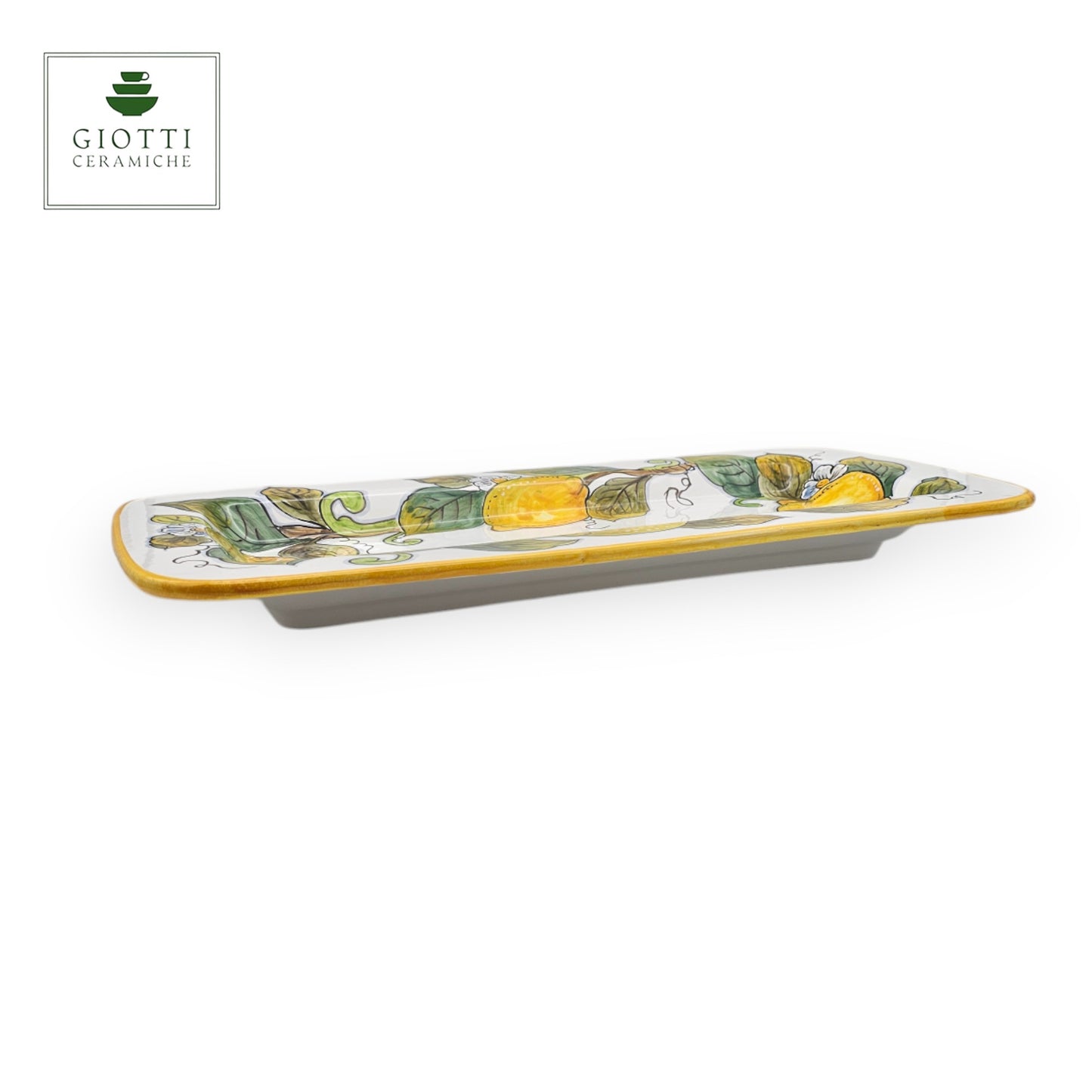 Lemon White Serving Rectangular Platter Medium Tray