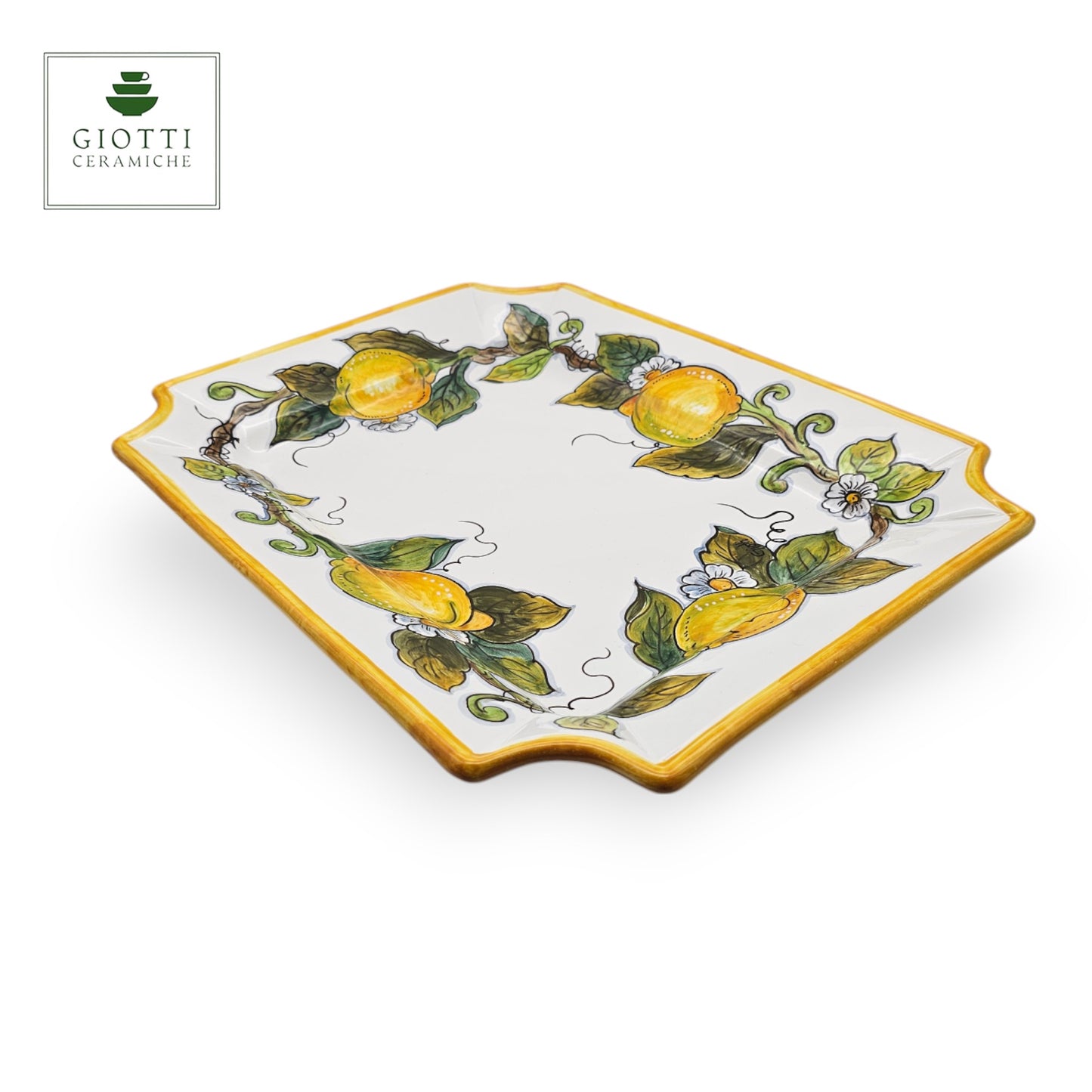 Lemon White Serving Rectangular Platter Special Medium Tray