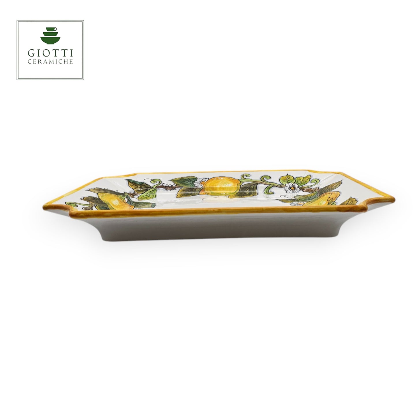 Lemon White Serving Rectangular Platter Special Medium Tray