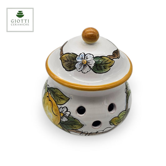 White Lemon Garlic Jar with lid