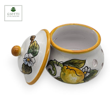 White Lemon Garlic Jar with lid