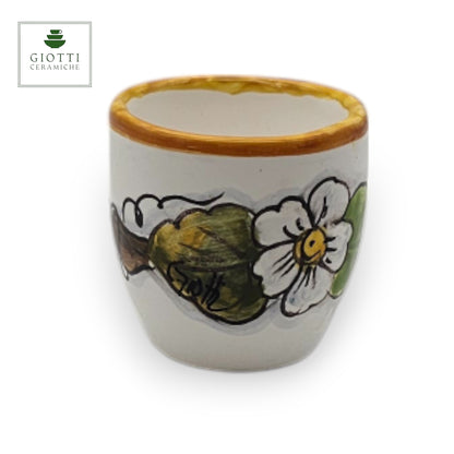 Lemon White Hand-Painted Italian Ceramic Limoncello & Liqueur Glass