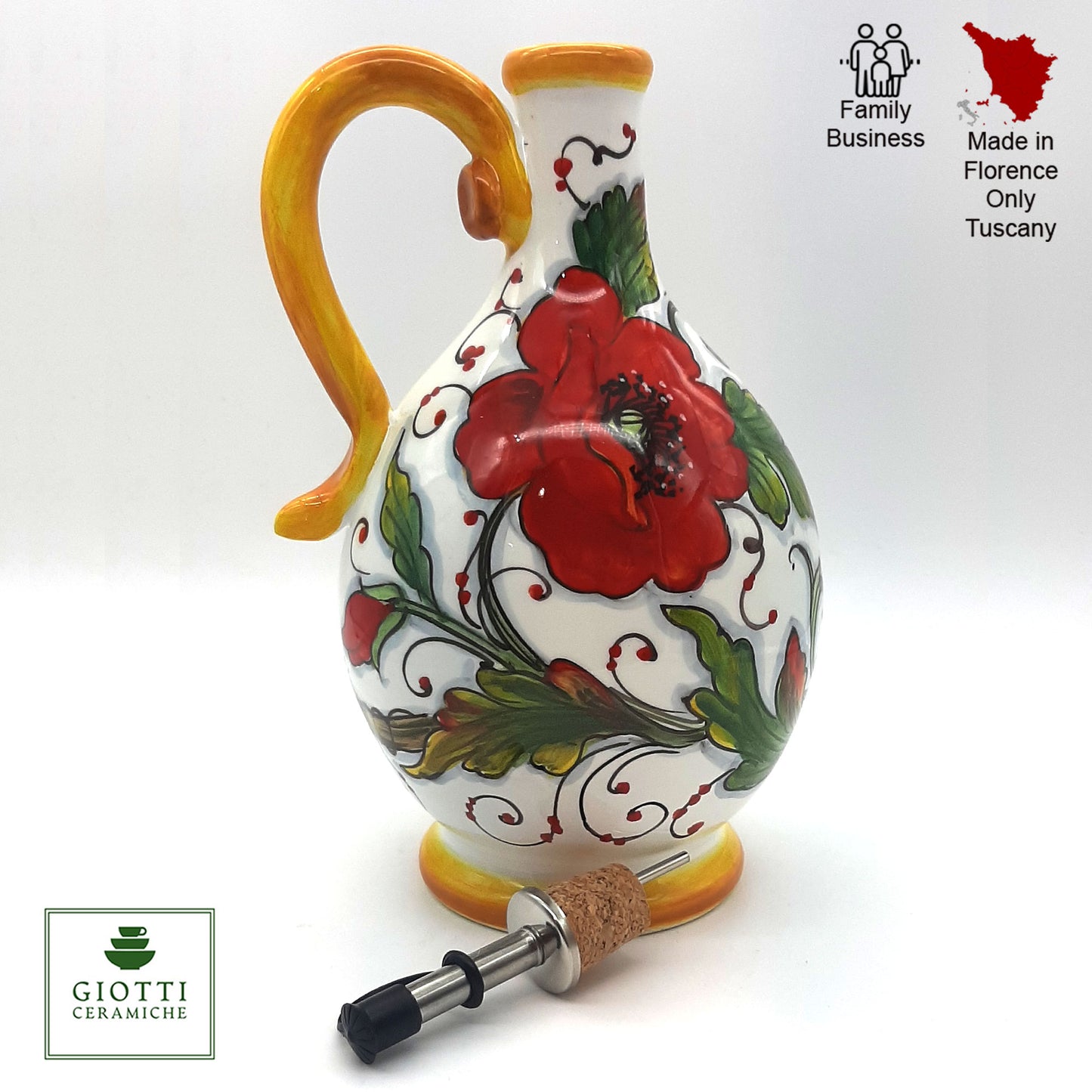 SunFlower and poppies Oil Bottle