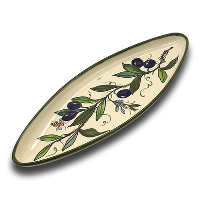 Olive Classico Oval Narrow Tray Small