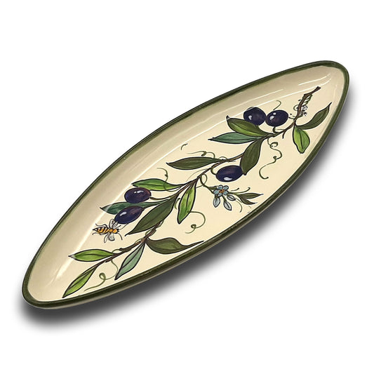 Olive Classico Oval Narrow Tray Small