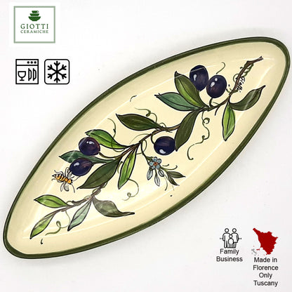 Olive Classico Oval Narrow Tray Small