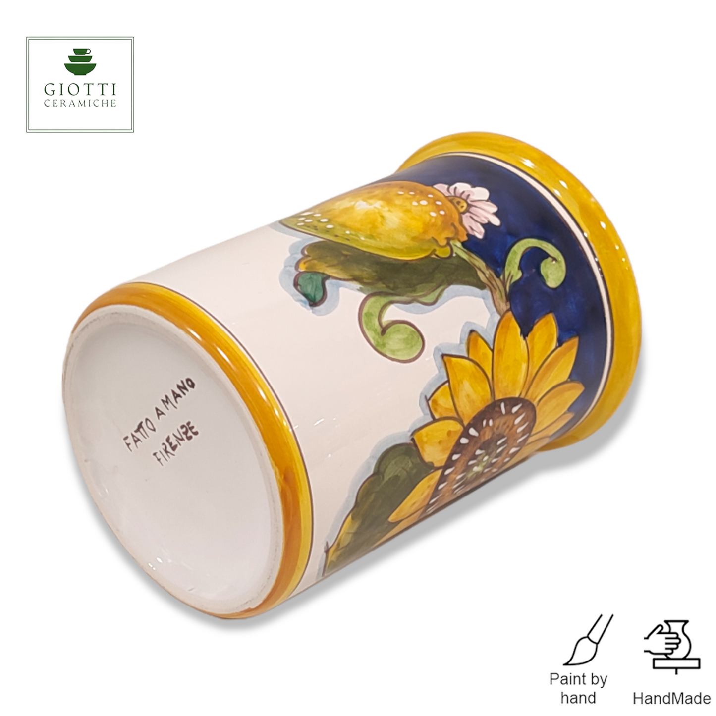 Tuscany SunFlower and Lemon Utensil Holder