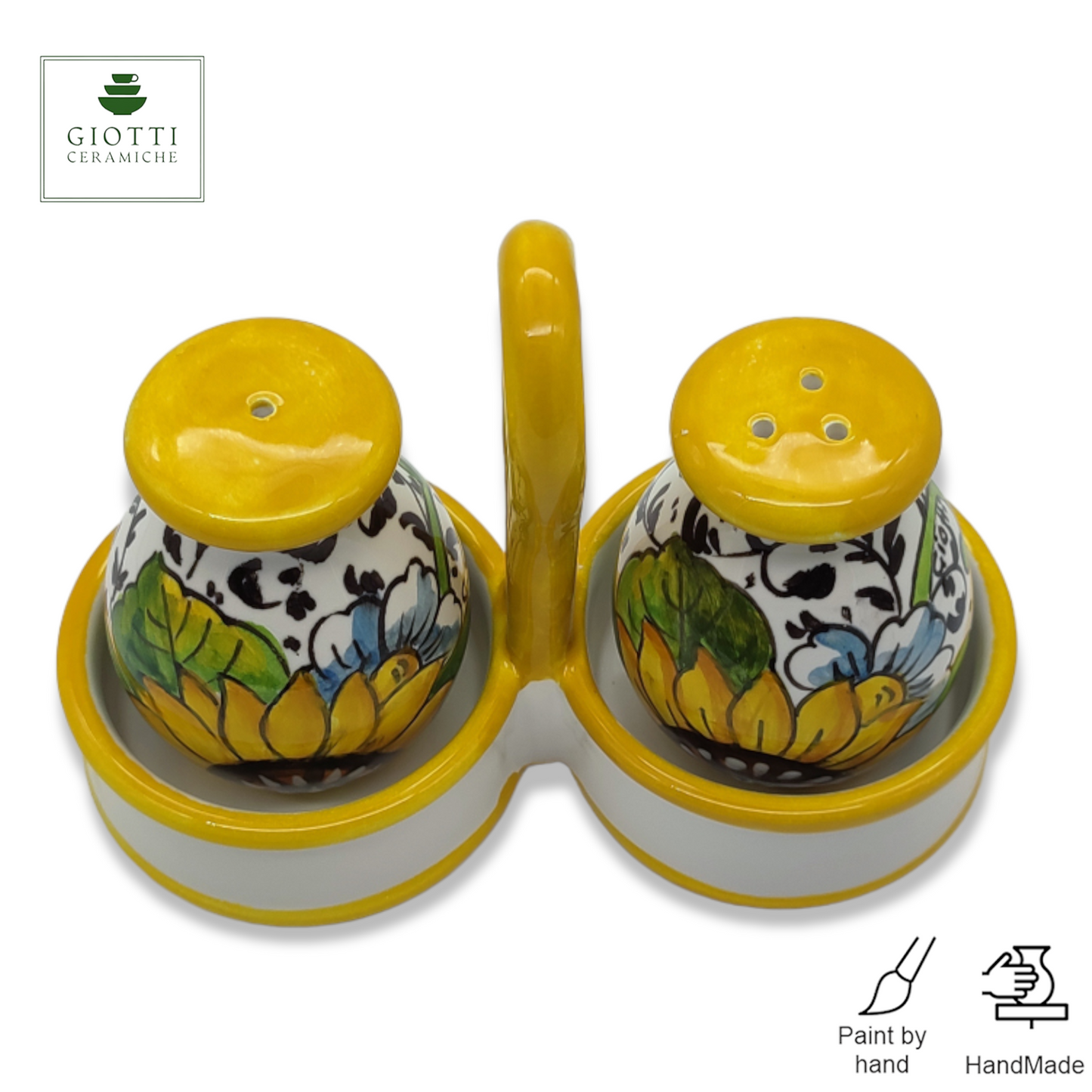 Bargino SunFlowers and Sparkle Salt and Pepper shakers