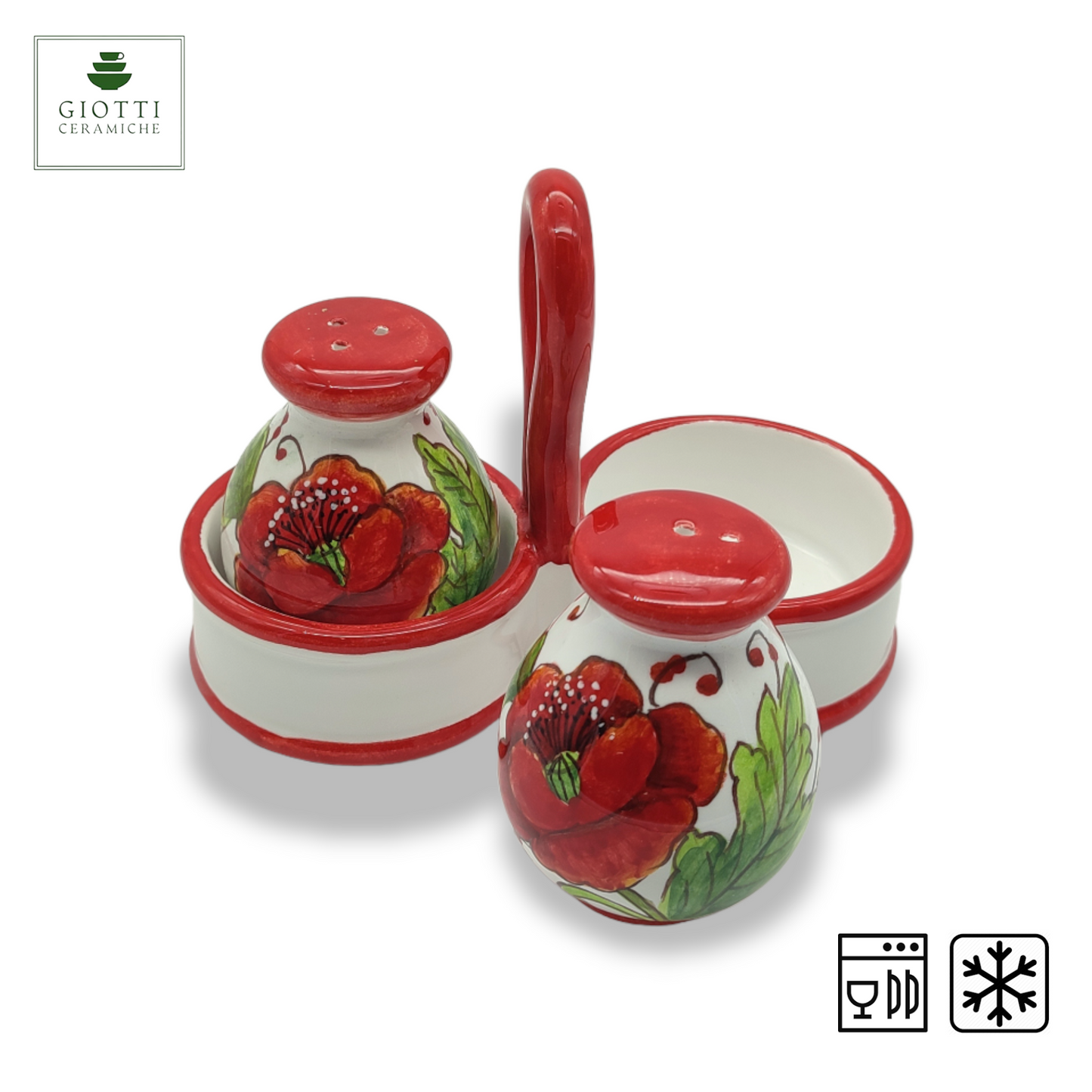 Val d'orcia Poppies Salt and Pepper shakers