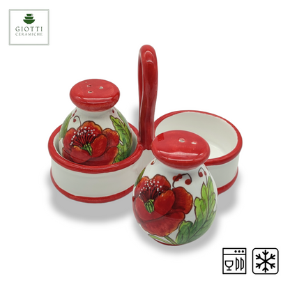 Val d'orcia Poppies Salt and Pepper shakers