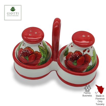 Val d'orcia Poppies Salt and Pepper shakers