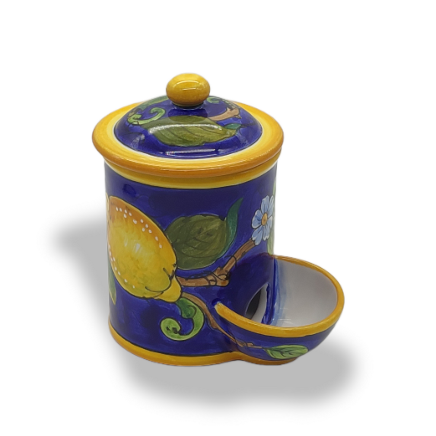 Lemons on Blue Salt Keeper
