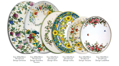 Custom Oval Table Top Set