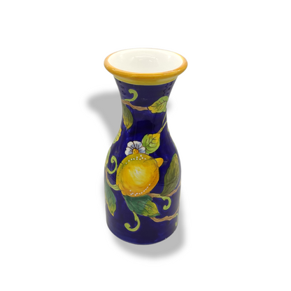 Lemons on Blue  Wine Jug 1 liter
